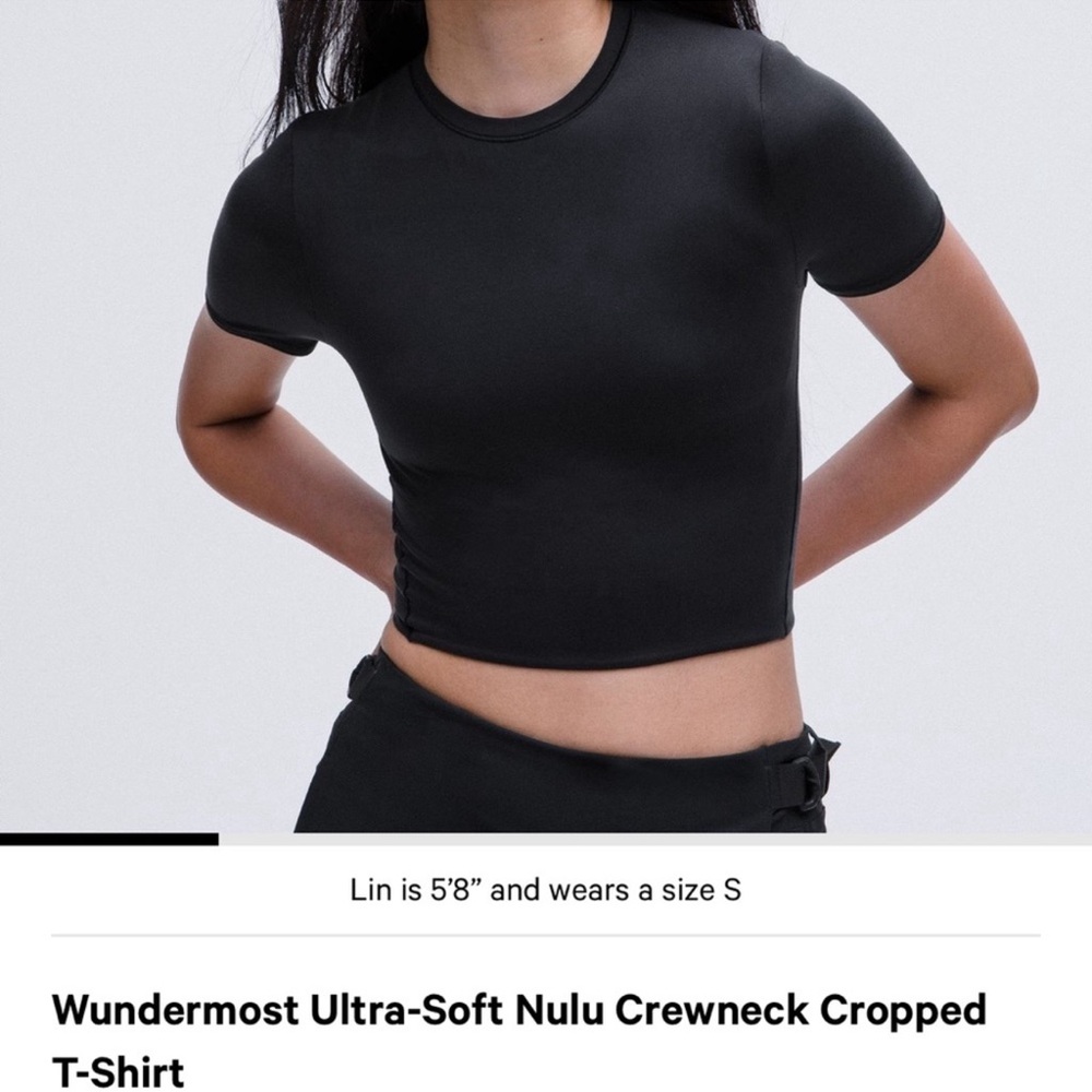 Lululemon wundermost cropped shirt